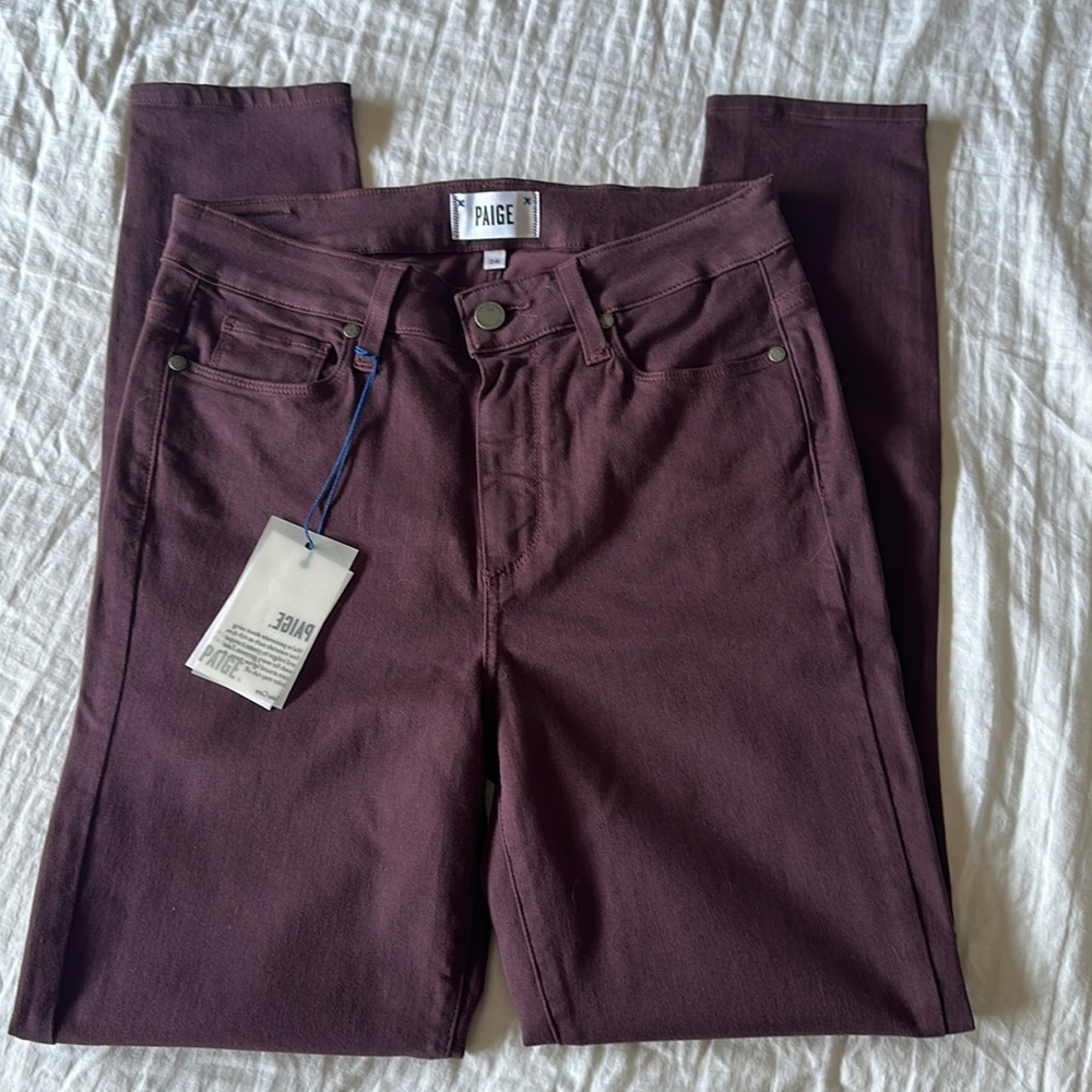 Paige hoxton skinny ankle jean (pinot noir) size 28